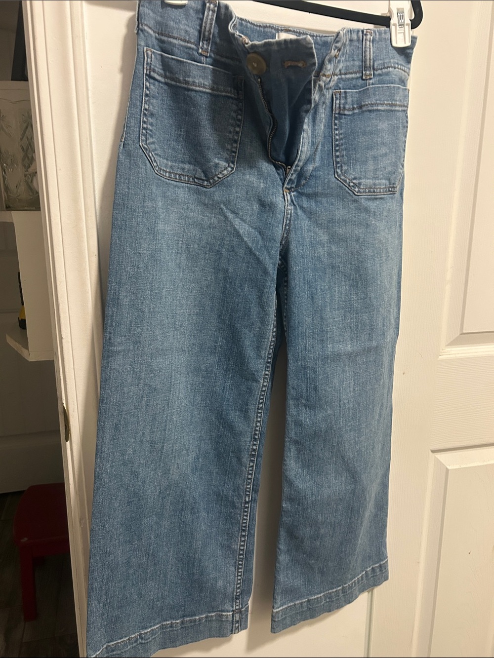 Maeve Light Blue Wide-Leg Denim Jeans